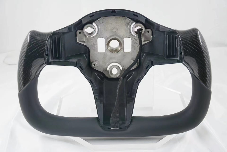 ApexTeslas Tesla Model Y Carbon Fiber Yoke Steering Wheel | Premium Performance Steering Wheel Upgrade