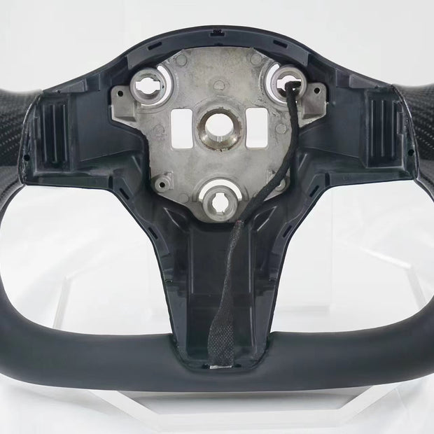 ApexTeslas Tesla Model Y Carbon Fiber Yoke Steering Wheel | Premium Performance Steering Wheel Upgrade