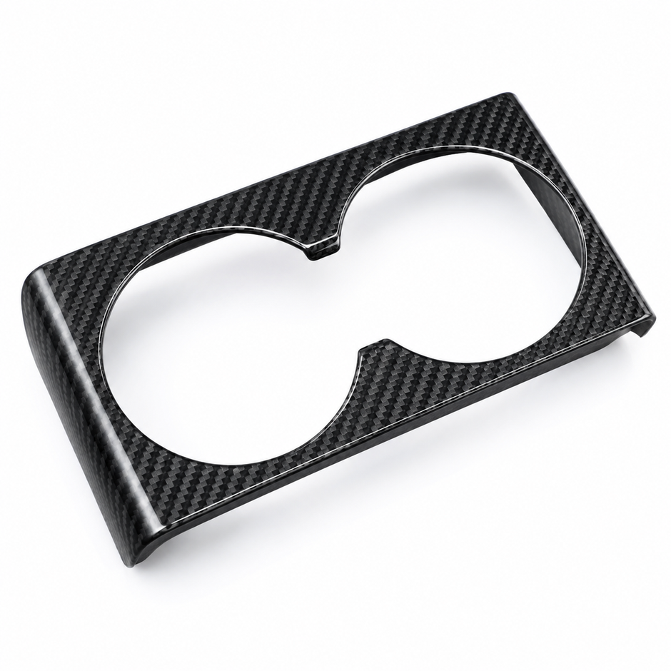 ApexTesla Tesla Model 3 Highland Rear Cup Holder Cover Trim – Real Carbon Fiber