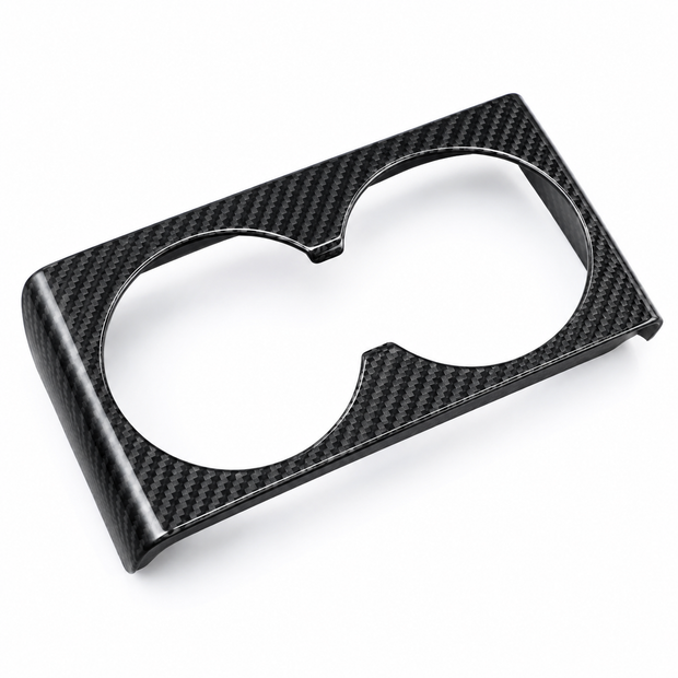 ApexTesla Tesla Model 3 Highland Rear Cup Holder Cover Trim – Real Carbon Fiber