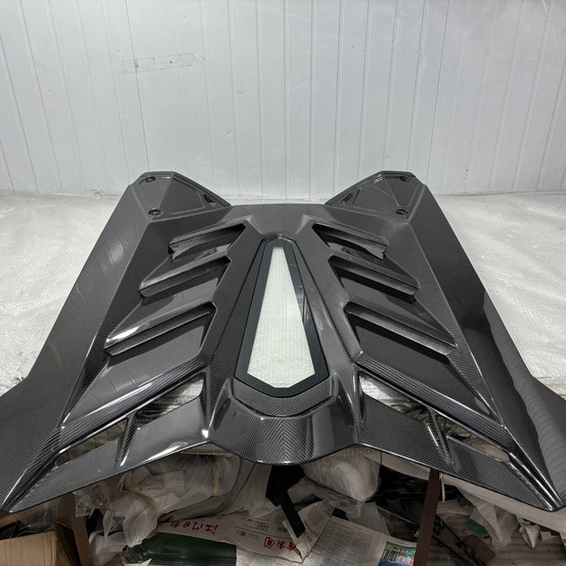 2019 Lamborghini Aventador SVJ Rear Engine Hood Carbon fiber Replacement Style