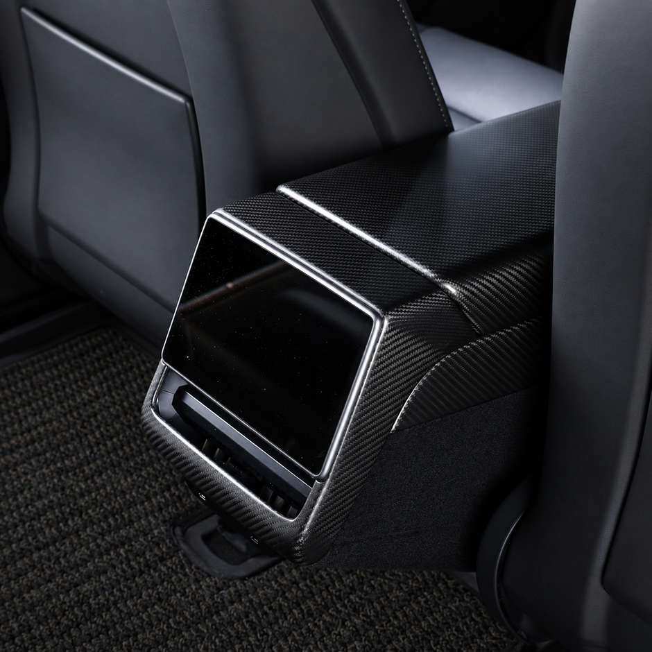 ApexTesla Tesla Model 3 Highland & Model Y Juniper Rear Display Frame Trim – Real Carbon Fiber