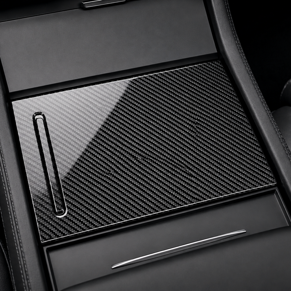 ApexTesla Tesla Model S X 2015-2020 Storage Box Cover Trim – Real Carbon Fiber