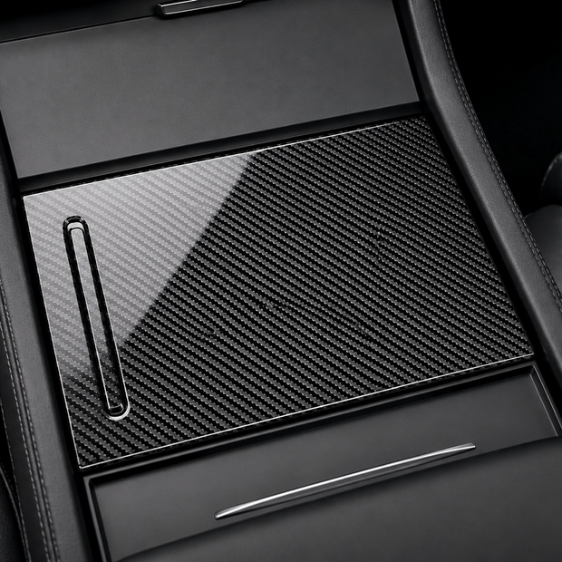 ApexTesla Tesla Model S X 2015-2020 Storage Box Cover Trim – Real Carbon Fiber