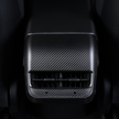 Tesla Model Y 3 2021-2023 Central Armrest Rear Air Outlet Cover Real Carbon Fiber