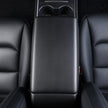 Tesla Model Y 3 2021-2023 Central Armrest Box Cover Trim Real Carbon Fiber