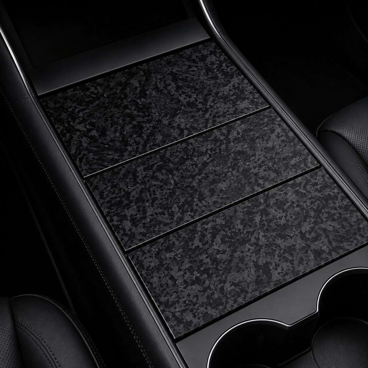 ApexTesla Tesla Model 3 Y Highland Center Console Panel Cover Trim Set – Real Carbon Fiber