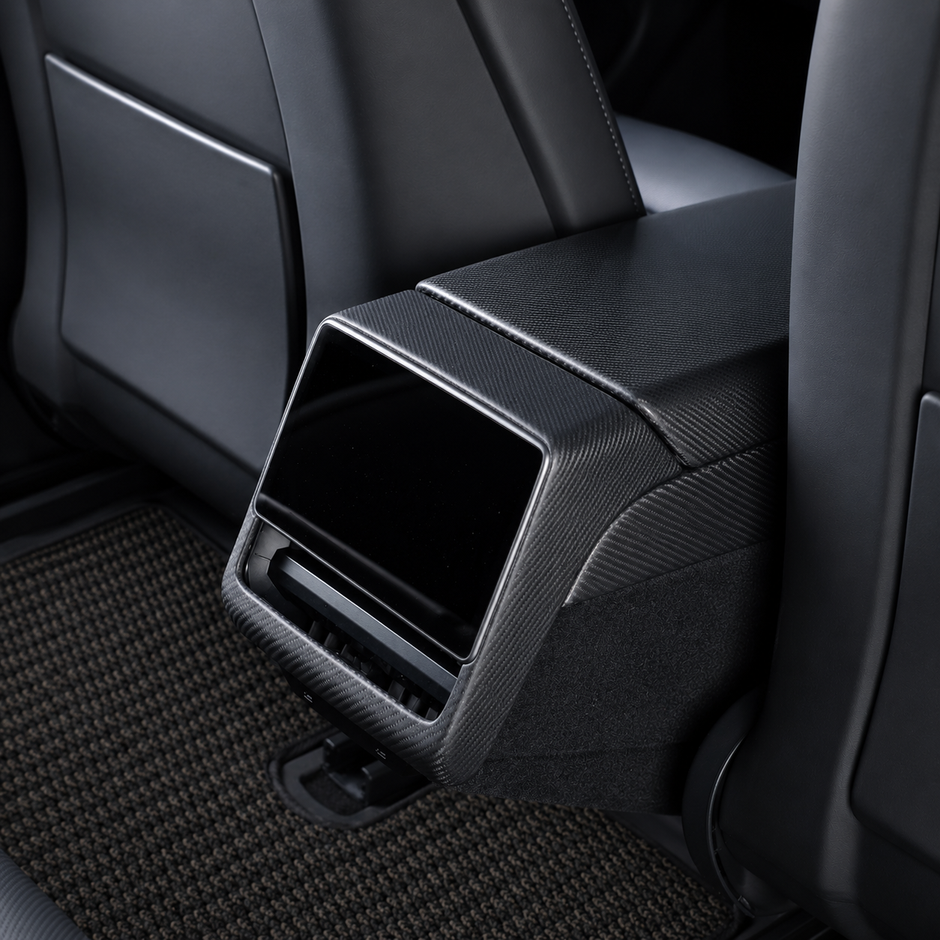 ApexTesla Tesla Model 3 Highland & Model Y Juniper Rear Display Frame Trim – Real Carbon Fiber