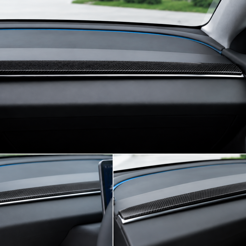 ApexTesla Tesla Model 3 Highland & Model Y Juniper Center Air Vent Trim – Real Carbon Fiber