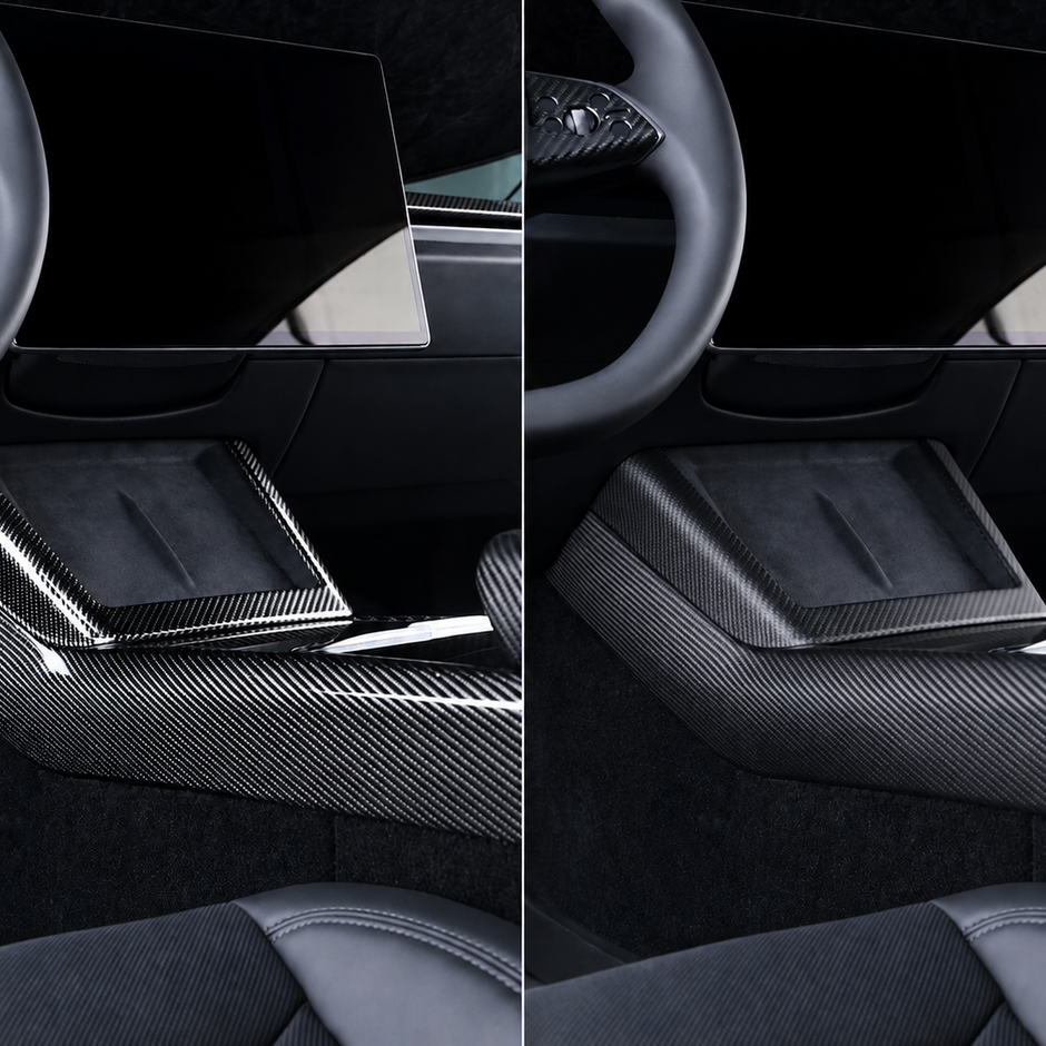 ApexTesla Tesla Model 3 Highland & Model Y Juniper Center Console Side Trim – Real Carbon Fiber