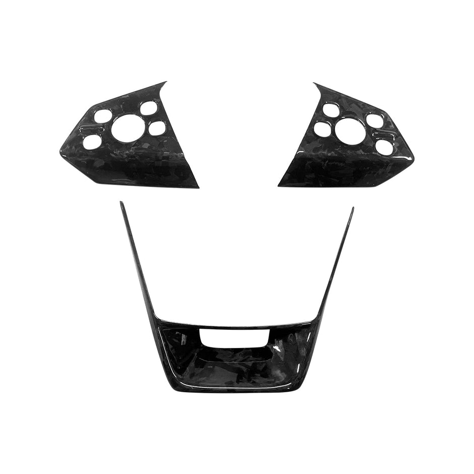 ApexTeslas Tesla Cybertruck Interior Steering Wheel Sticker Trim Real Carbon Fiber