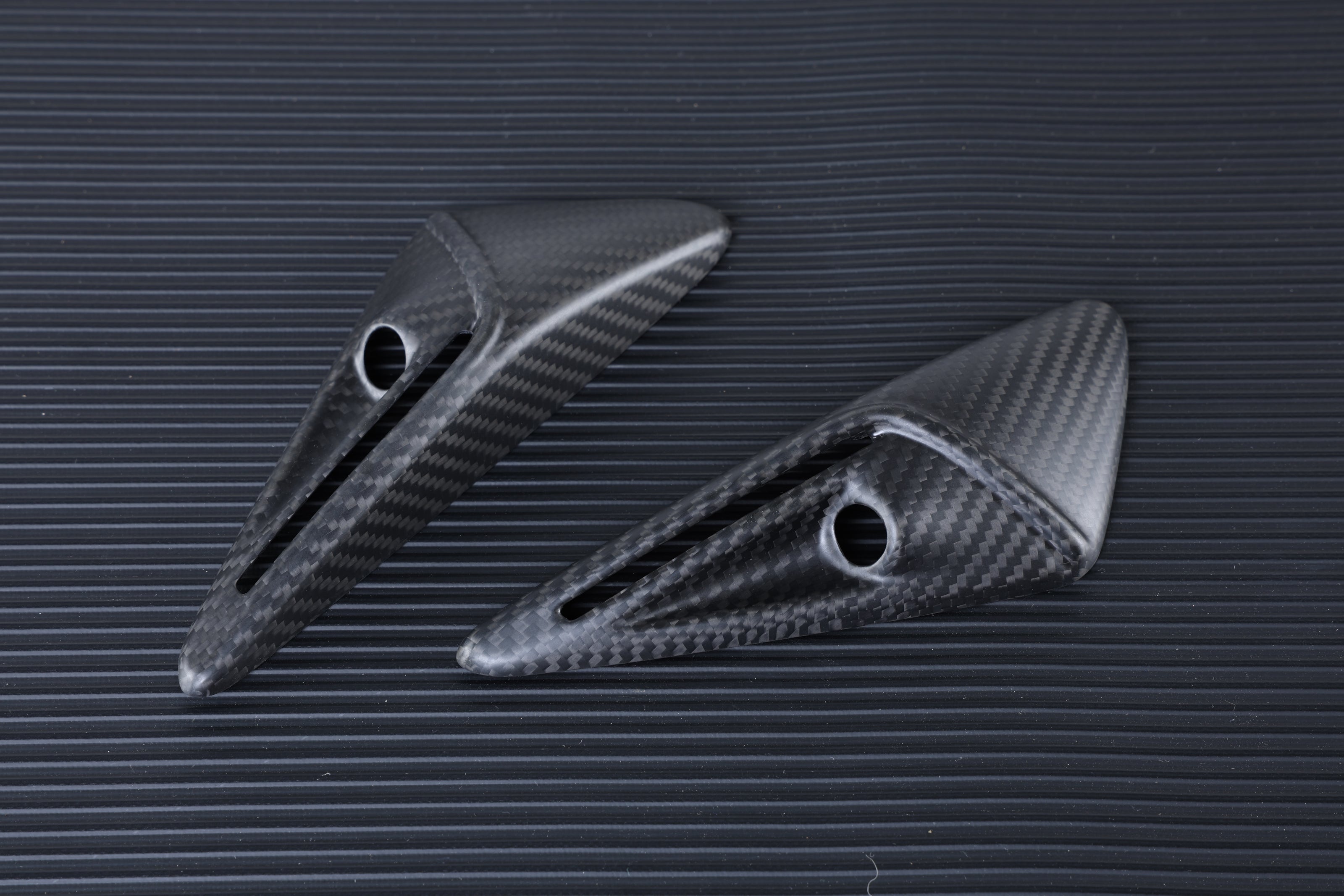 Real carbon fiber camera trim kit designed for Tesla HW3.0 dashboard area