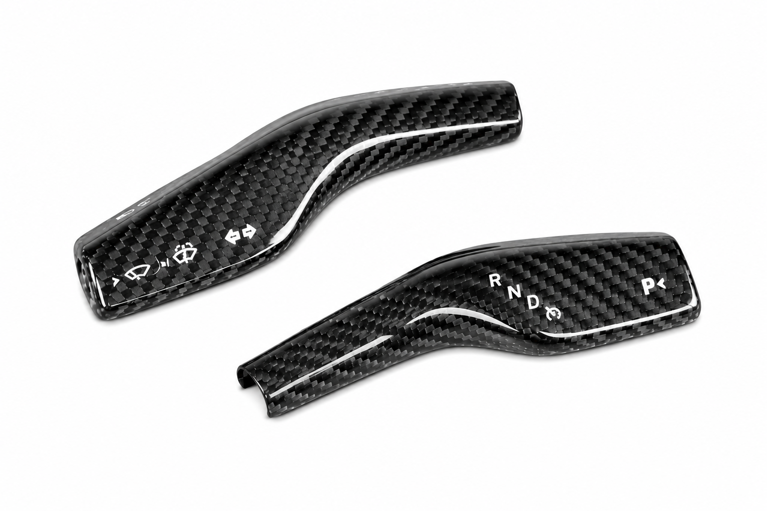 Carbon fiber shift paddle cover for Tesla Model Y 2019-2023 interior