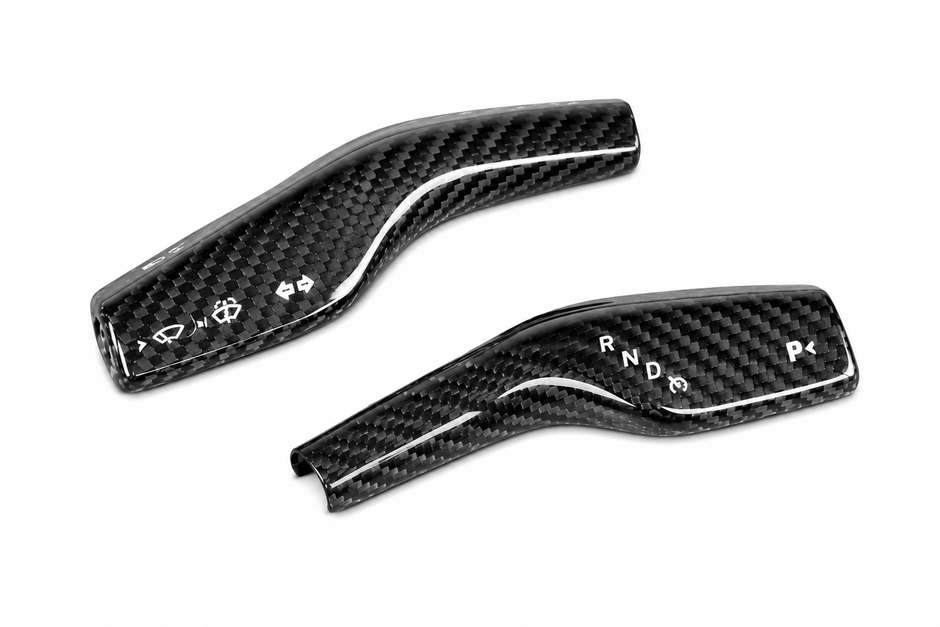 Carbon fiber shift paddle cover for Tesla Model Y 2019-2023 interior