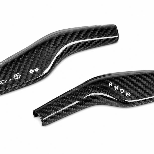 Carbon fiber shift paddle cover for Tesla Model Y 2019-2023 interior