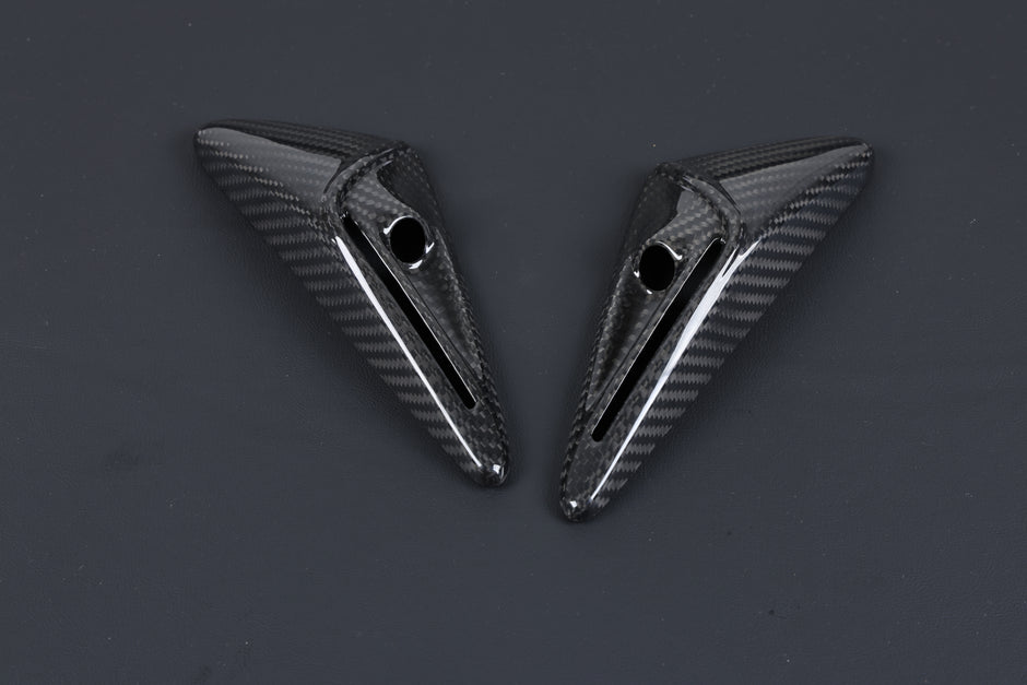 HW3.0 full camera cover trim in real carbon fiber for Tesla vehicles