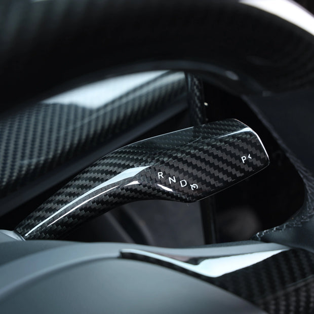 ApexTesla Tesla Model 3 Y 2019-2023 Shift Paddle Trim Minimal Style – Real Carbon Fiber