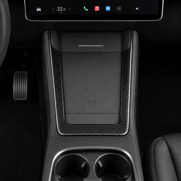 ApexTesla Tesla Model 3 Highland & Model Y Juniper Wireless Charging Frame Trim – Real Carbon Fiber