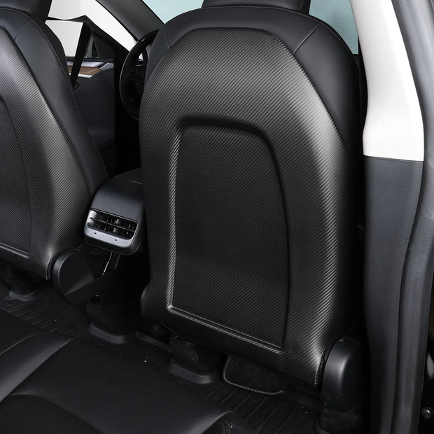 2021-2023 Tesla Model Y 3 Real Carbon Fiber Driver Seat Back Cover Replacement Style