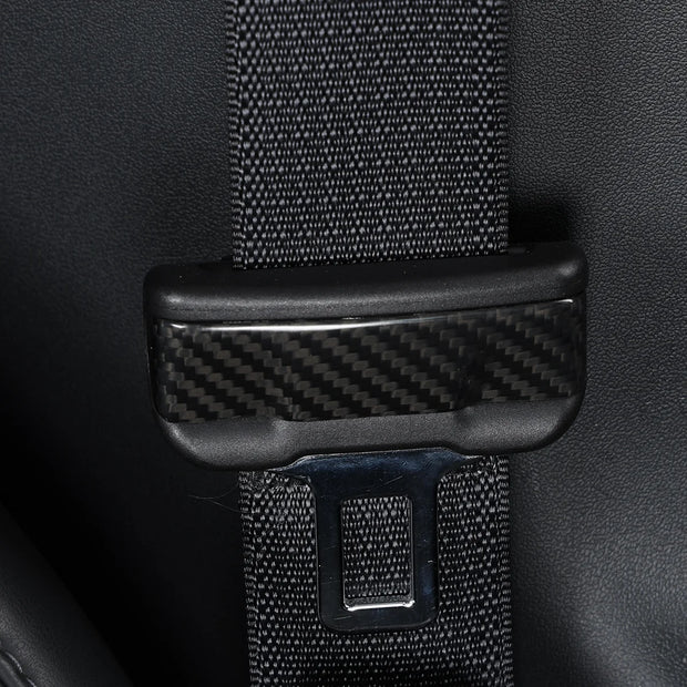 2021-2023 Tesla Model Y 3 Seat Belt Buckle Cover Real Carbon Fiber