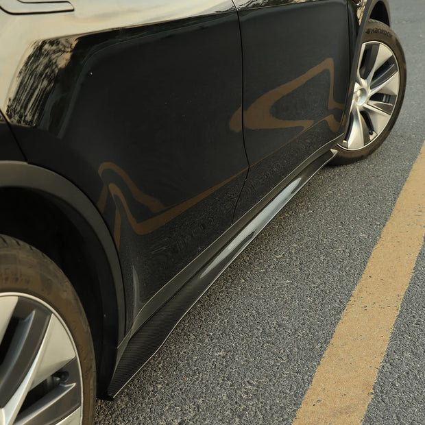 2020-2022 Tesla Model Y Side Skirts Lip Real Carbon Fiber