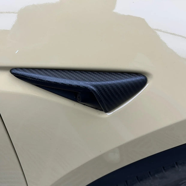 Tesla Model Y 3 2021-2023 Real Carbon Fiber Outside HW3.0 Side Camera Turn Signal Cover