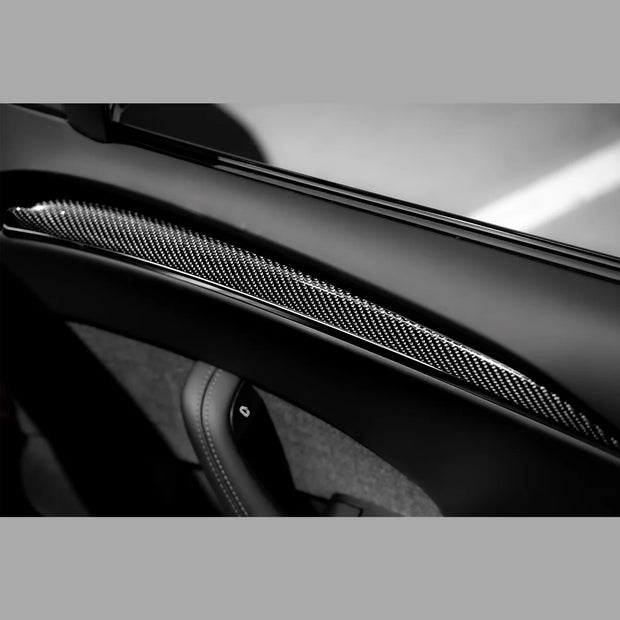 2022 Tesla Model S Door Panel Trim Cover Real Carbon Fiber
