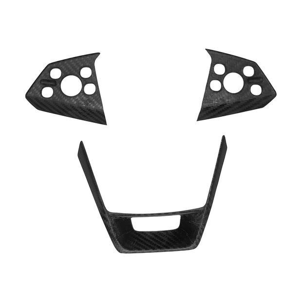 ApexTeslas Tesla Cybertruck Interior Steering Wheel Sticker Trim Real Carbon Fiber