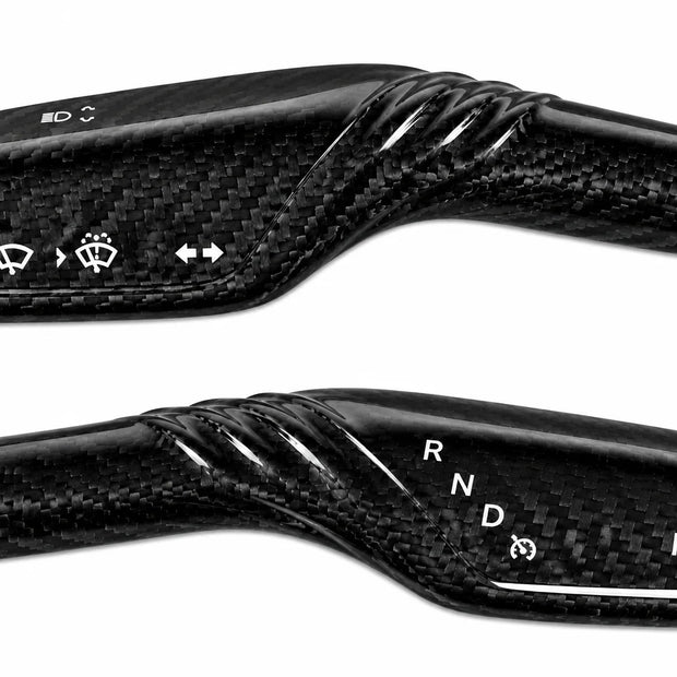 ApexTesla Tesla Model 3 Y 2019-2023 Shift Paddle Trim Textured Style – Real Carbon Fiber