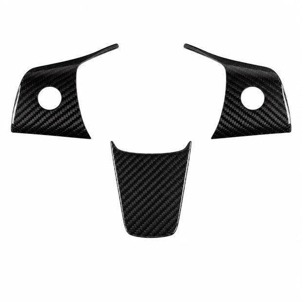 ApexTesla Tesla Model 3 Y 2019-2023 Steering Wheel Cover Trim – Real Carbon Fiber