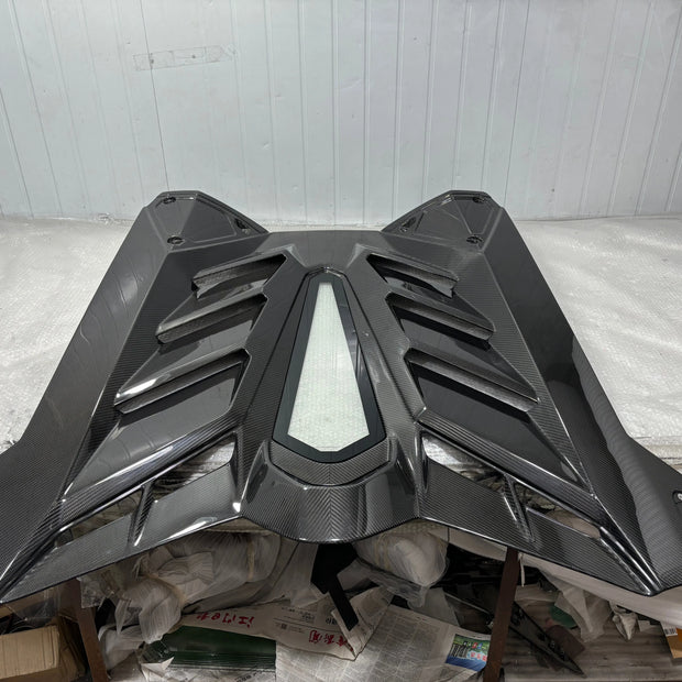 2019 Lamborghini Aventador SVJ Rear Engine Hood Carbon fiber Replacement Style