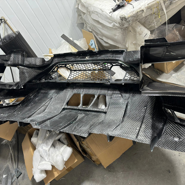 2019 Lamborghini Aventador SVJ Rear Bumper Lip Carbon fiber Replacement Style