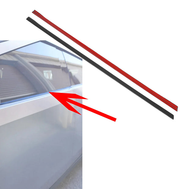 ApexTeslas Tesla Cybertruck Exterior Window Trim Real Carbon Fiber