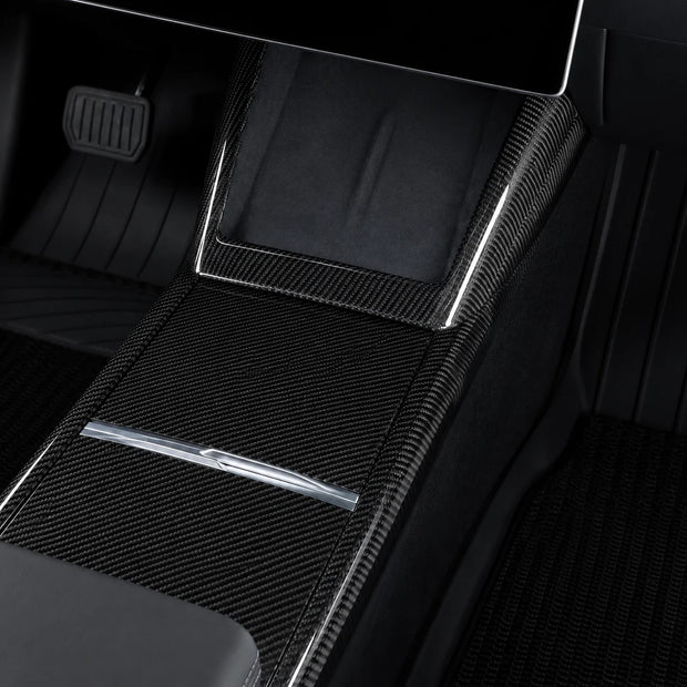 ApexTesla Tesla Model 3 Highland & Model Y Juniper Center Console Side Frame Trim – Real Carbon Fiber