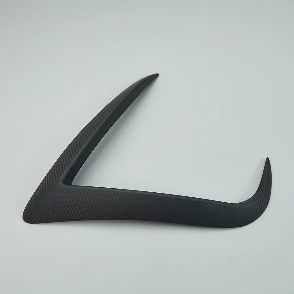 2025 Tesla Model Y Juniper Front Bumper Fog Lights Trim Real Carbon Fiber