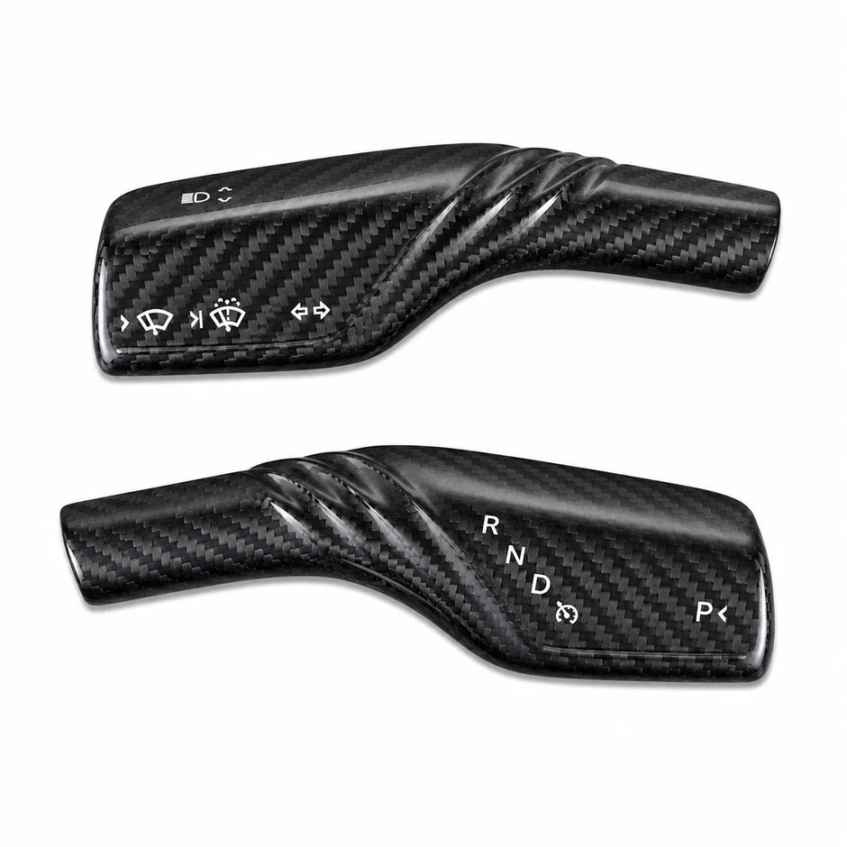 ApexTesla Tesla Model 3 Y 2019-2023 Shift Paddle Trim Textured Style – Real Carbon Fiber