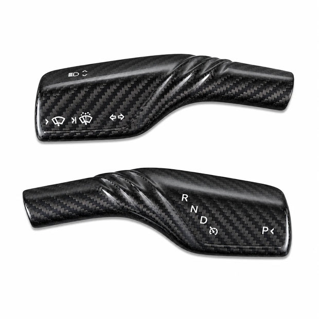 ApexTesla Tesla Model 3 Y 2019-2023 Shift Paddle Trim Textured Style – Real Carbon Fiber