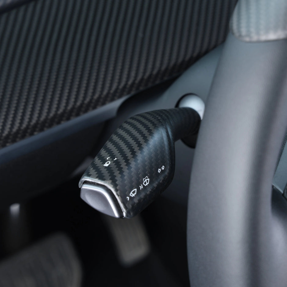 ApexTesla Tesla Model 3 Y 2019-2023 Shift Paddle Trim Textured Style – Real Carbon Fiber
