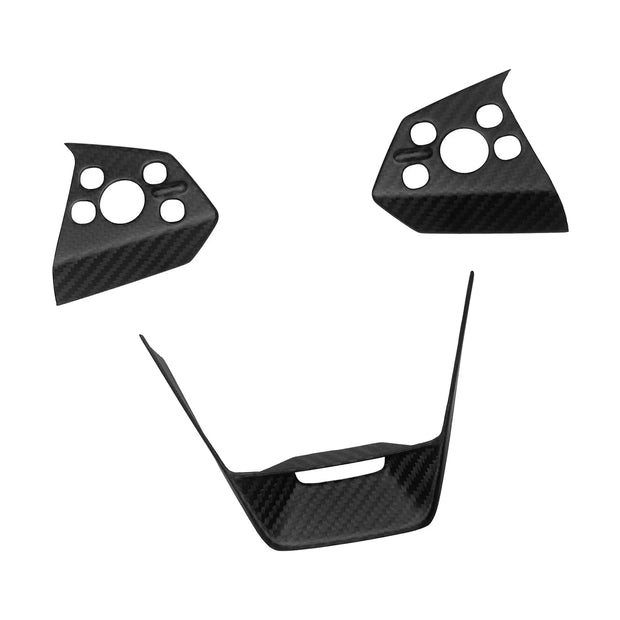 ApexTeslas Tesla Cybertruck Interior Steering Wheel Sticker Trim Real Carbon Fiber