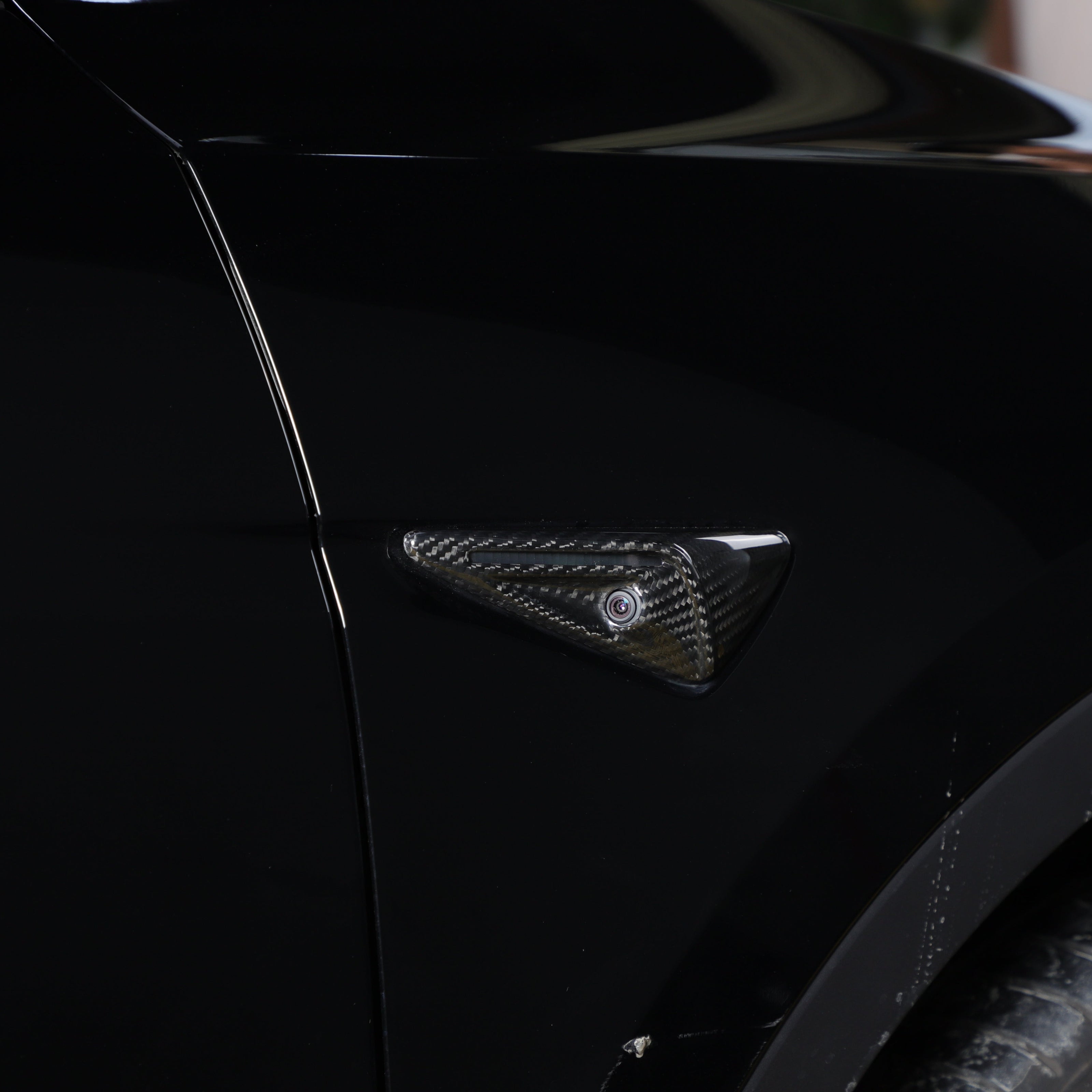 Full real carbon fiber camera cover trim for Tesla Model 3 HW3.0 interior
