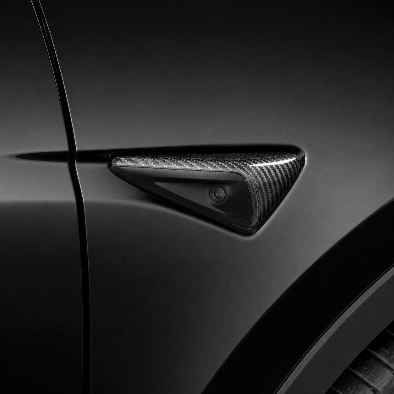 Real carbon fiber camera cover trim for Tesla Model 3 and Model Y