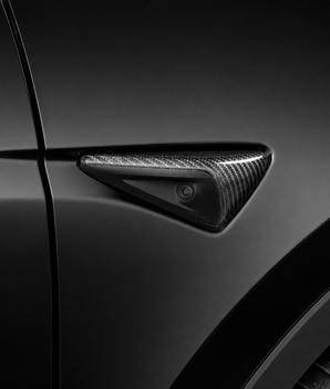 Real carbon fiber camera cover trim for Tesla Model 3 and Model Y