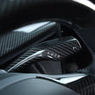Minimal style real carbon fiber shift paddle trim for Tesla Model 3