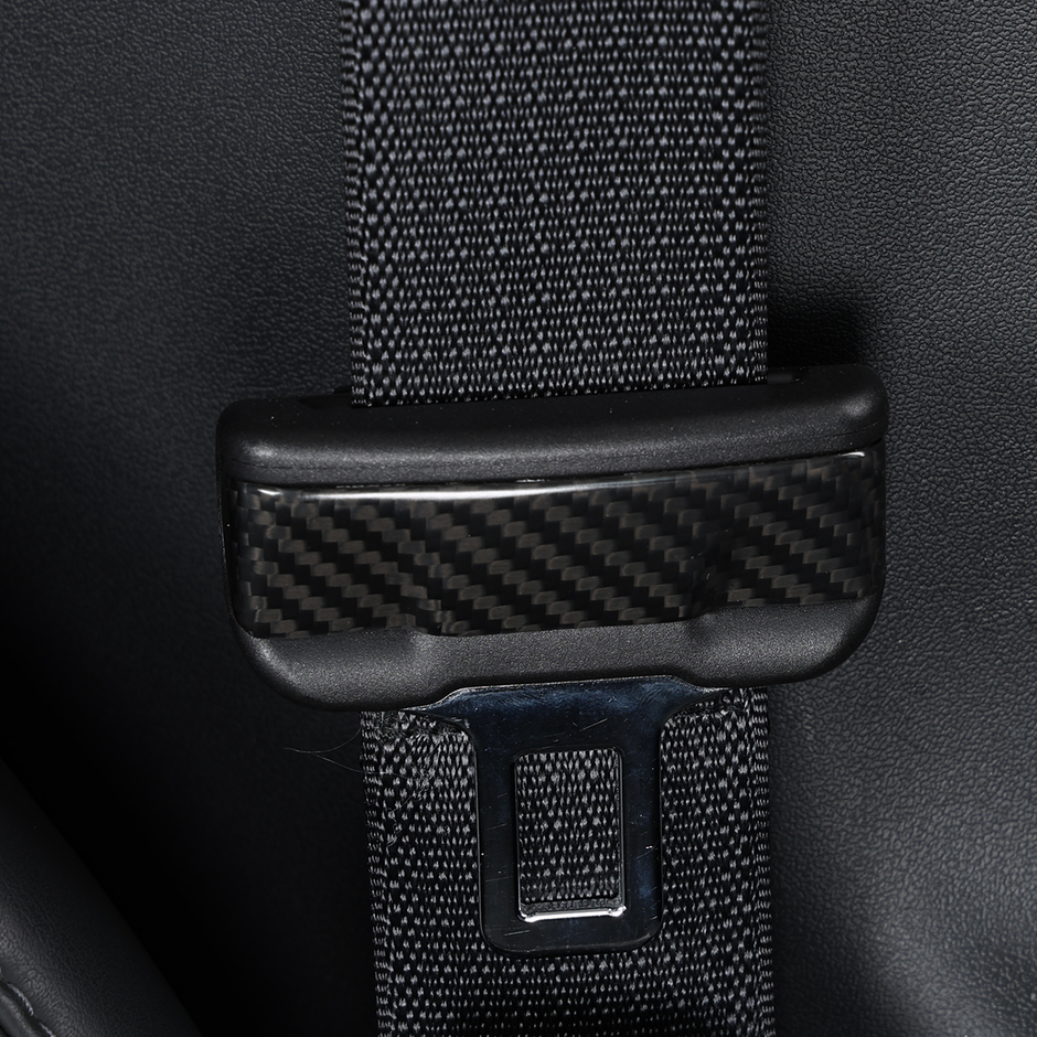 Real carbon fiber seat belt buckle cover for Tesla Model Y 2021-2023