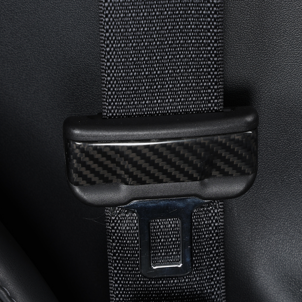 Real carbon fiber seat belt buckle cover for Tesla Model Y 2021-2023