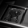 2022 Tesla Model S X Center Console Armrest Cup Holder Panel Cover Dry Carbon Fiber