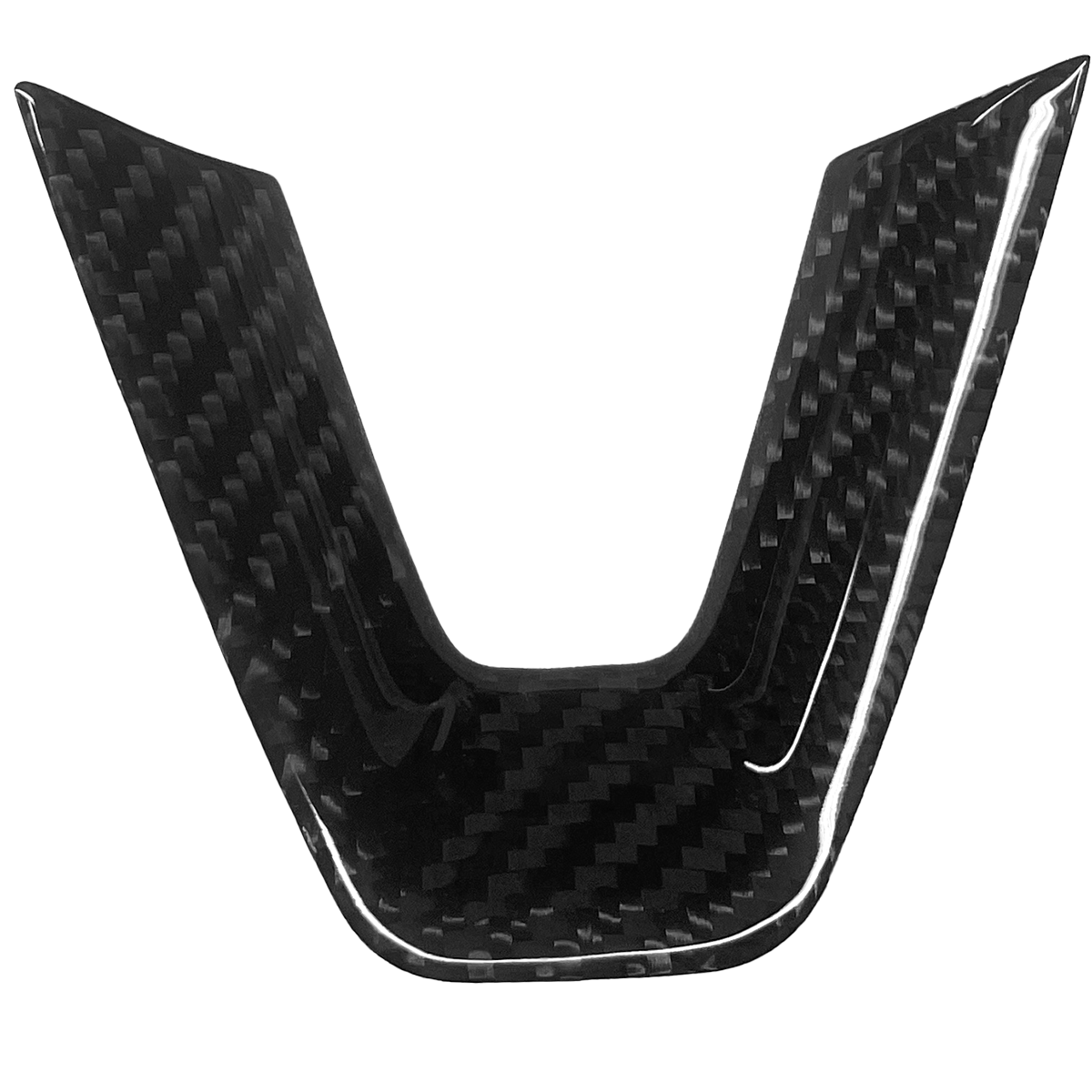 Tesla Model Y Standard Premium 2026 Interior Steering Wheel Sticker Trim Real Carbon Fiber
