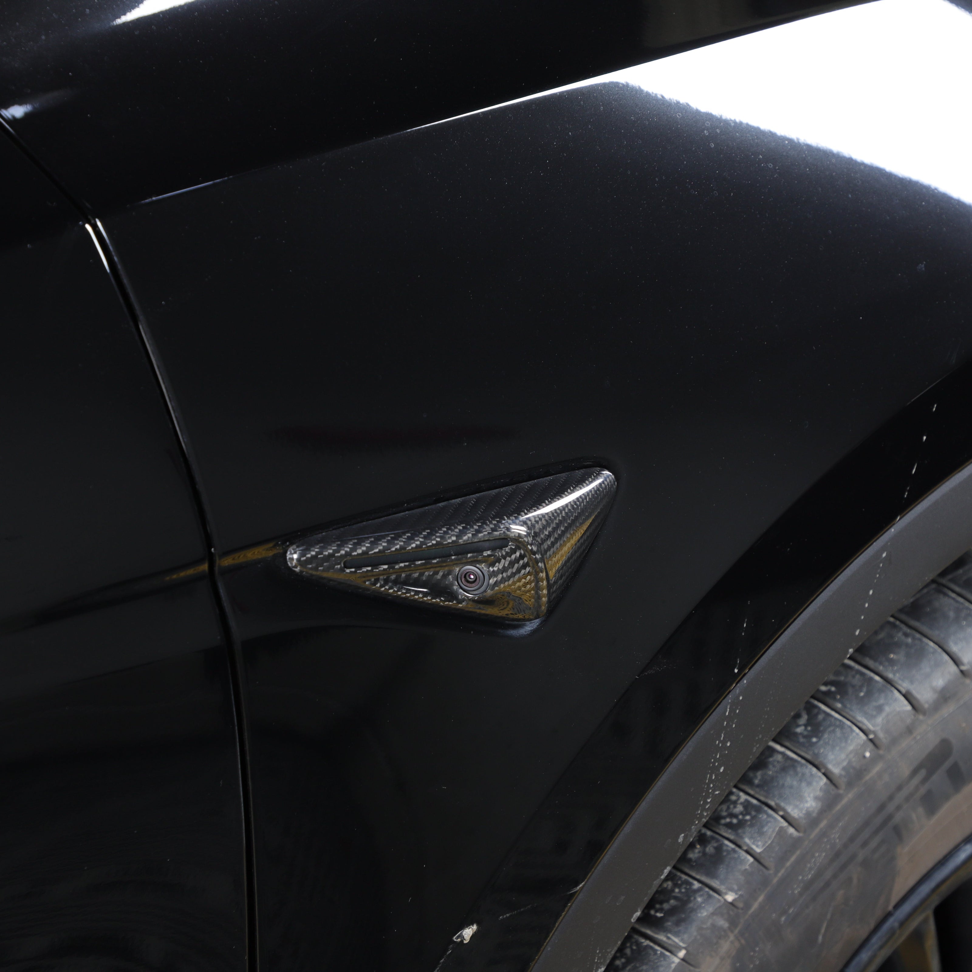 Real carbon fiber camera panel cover for Tesla Model Y 2021-2023