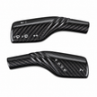 Textured carbon fiber steering paddle trim for Tesla interior upgrade