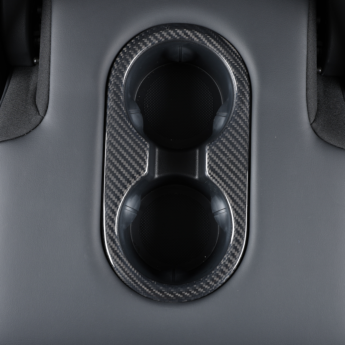 ApexTeslas Tesla Model Y Juniper 2025 Rear Seat Cup holder Panel Cover Dry Carbon Fiber Interior